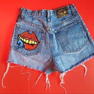 Custom High Waisted Distressed Denim Shorts